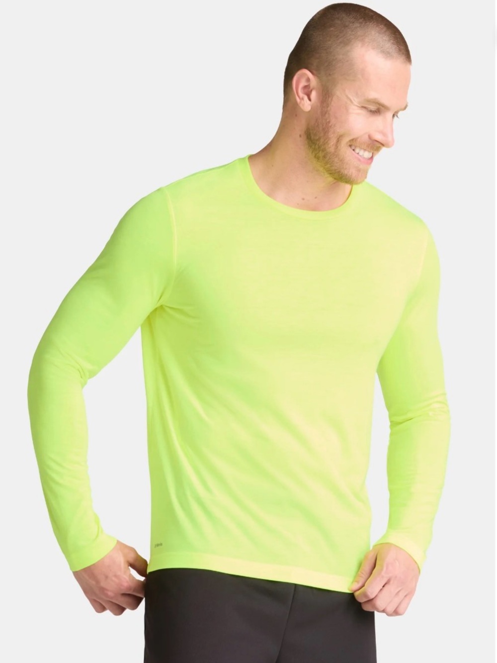 Athletic Works Long Sleeve DriWorks Performance Tee L Astro Yellow